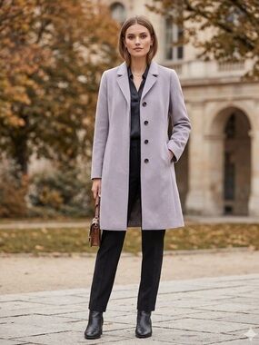 Cinzia Rocca due Women's Light Gray Tailored Trench Coat